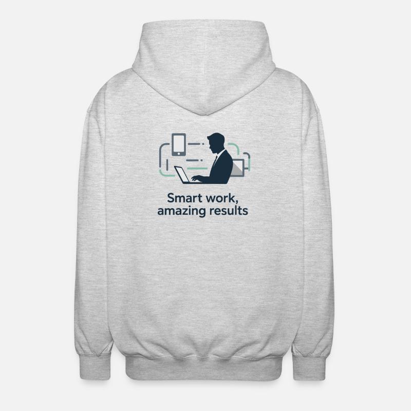 Smart Work Tech Silhouette - Unisex Hooded Jacket - light heather grey