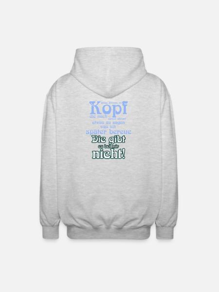 Stimmen im Kopf... - Unisex Kapuzenjacke - Hellgrau meliert