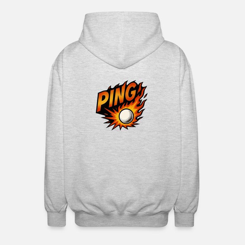 Ping Pong - Tennis de Table - Veste à capuche unisexe - gris clair chiné