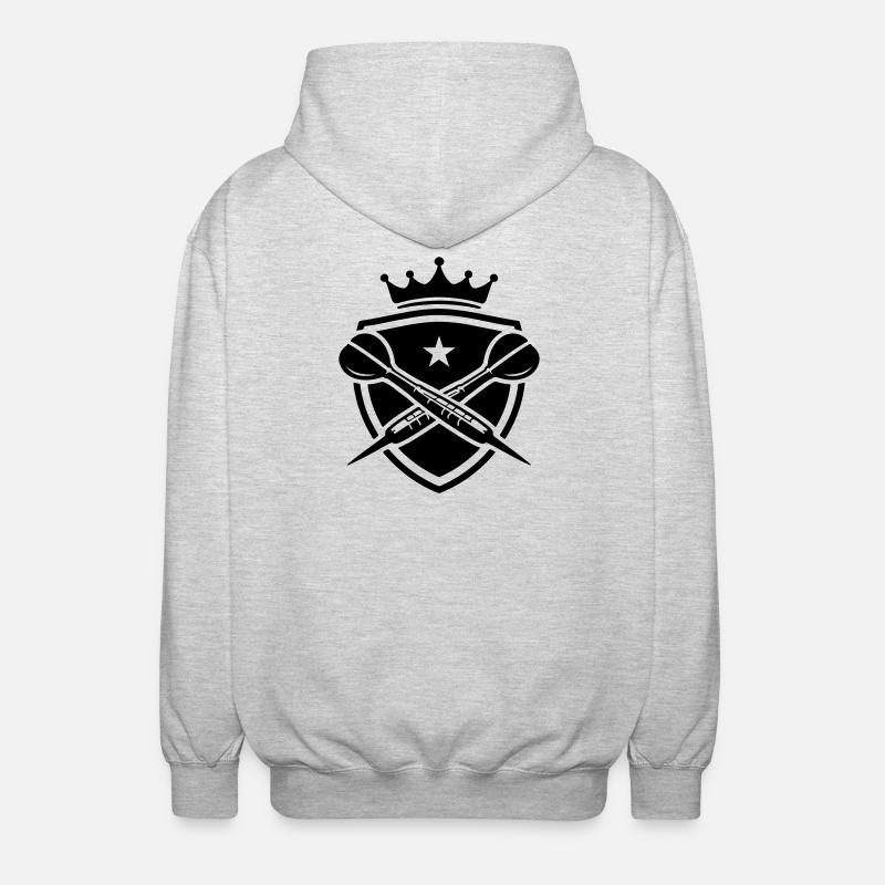 Blason de fléchettes Fléchettes - Veste à capuche unisexe - gris clair chiné