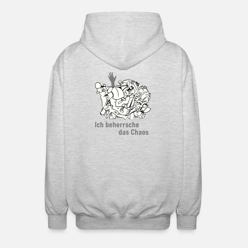 Je maîtrise le chaos - Veste à capuche unisexe - gris clair chiné