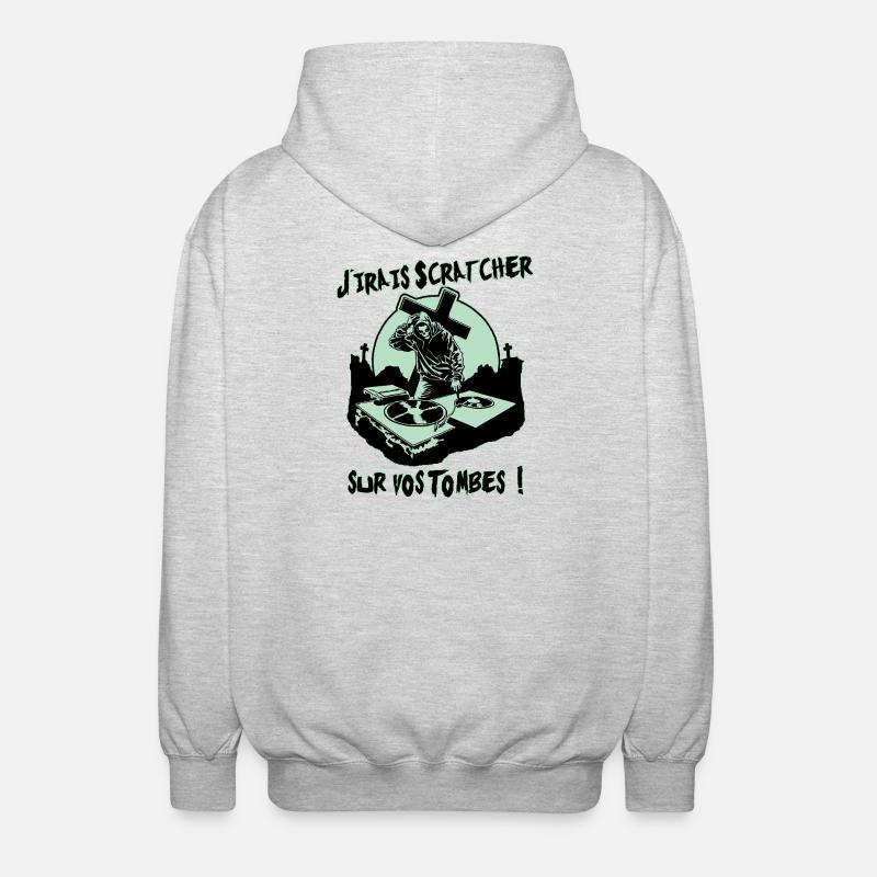 I'LL GO SCRATCH ON YOUR GRAVES! - Unisex Hooded Jacket - light heather grey