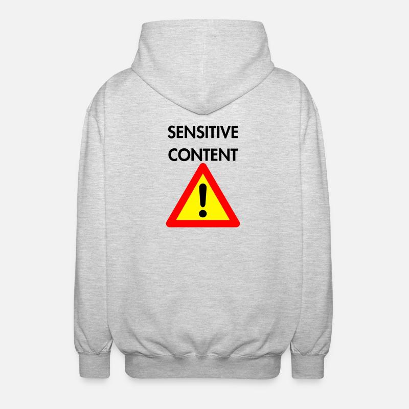 Sensitive Content - Unisex Hooded Jacket - light heather grey