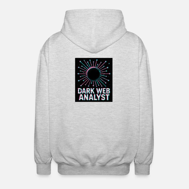 Dark Web Analyst - Cybersécurité - Veste à capuche unisexe - gris clair chiné