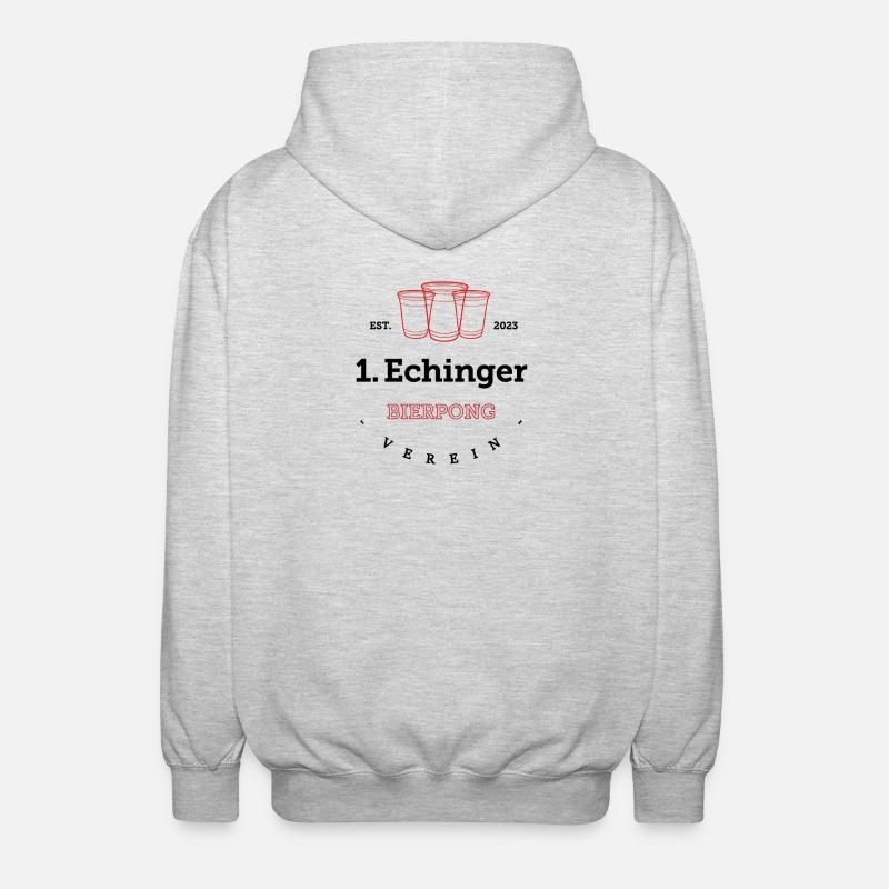 1.EBV Logo - Unisex Kapuzenjacke - Hellgrau meliert