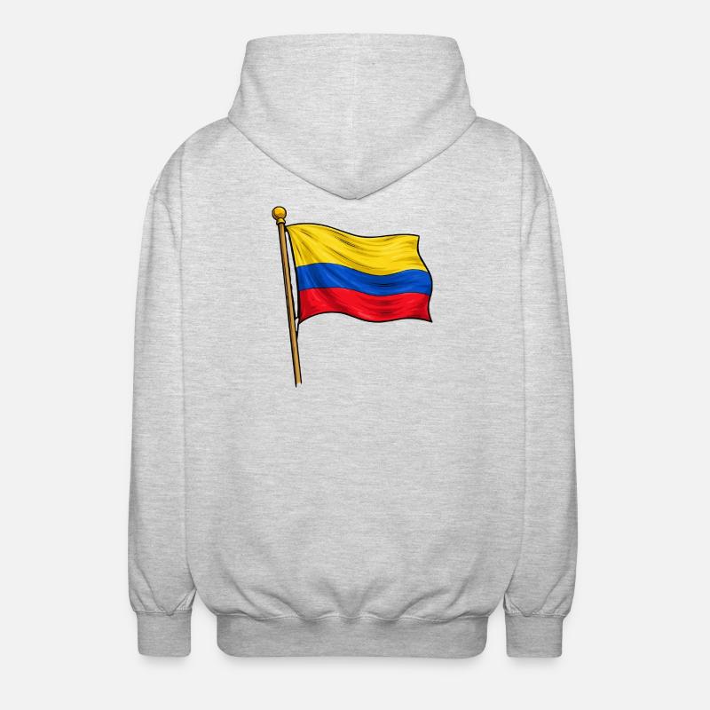 Drapeau de la Colombie - Veste à capuche unisexe - gris clair chiné