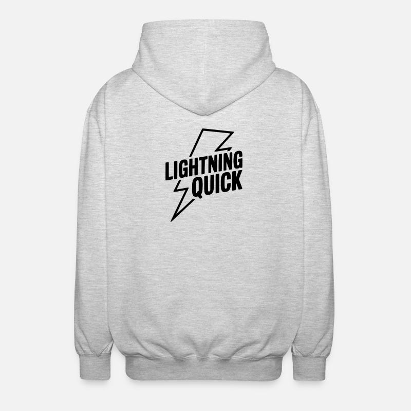 Lightning Quick - Unisex Hooded Jacket - light heather grey