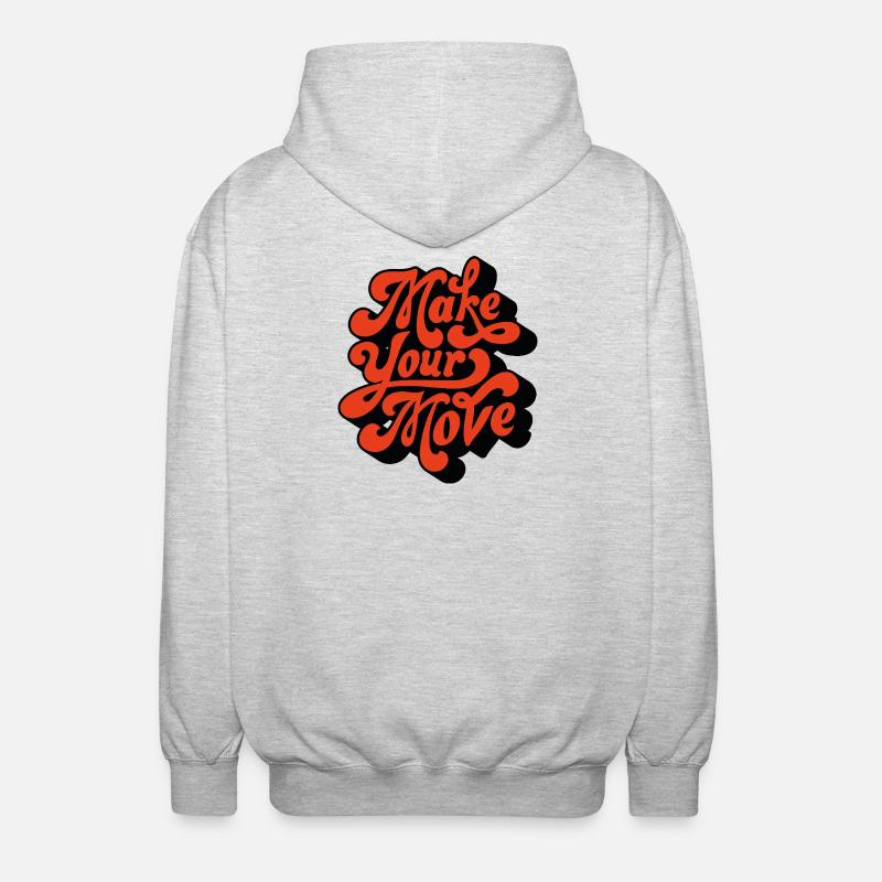 Script rétro de Faire ton Coup - Veste à capuche unisexe - gris clair chiné