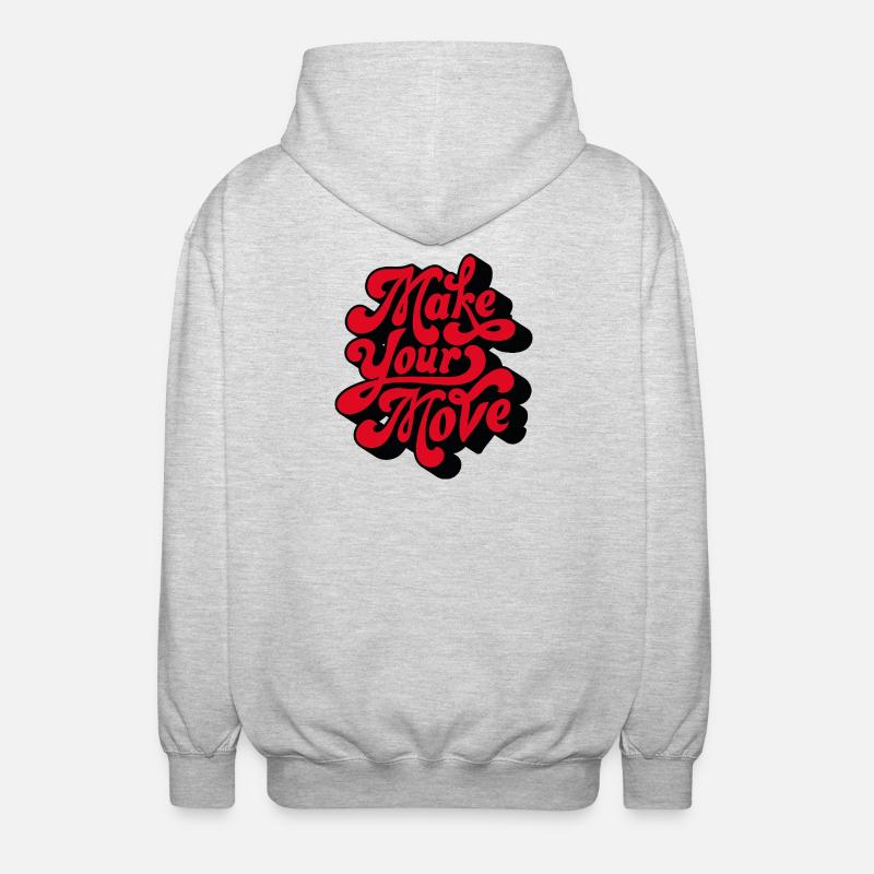 Make Your Love Retro Script - Unisex Kapuzenjacke - Hellgrau meliert