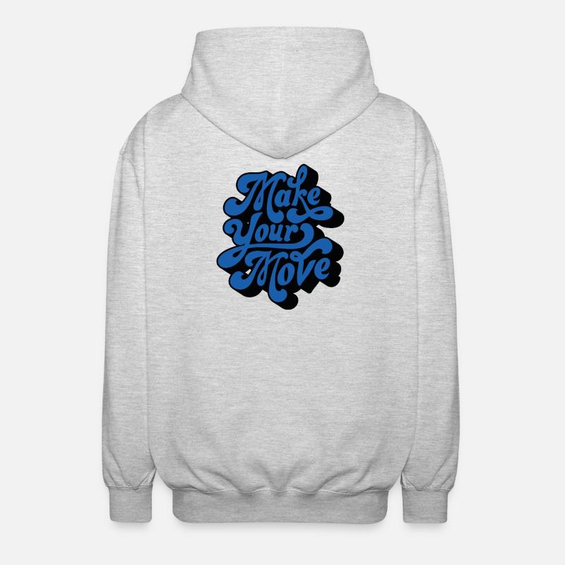 Make Your Move – Retro Style - Unisex Hooded Jacket - light heather grey