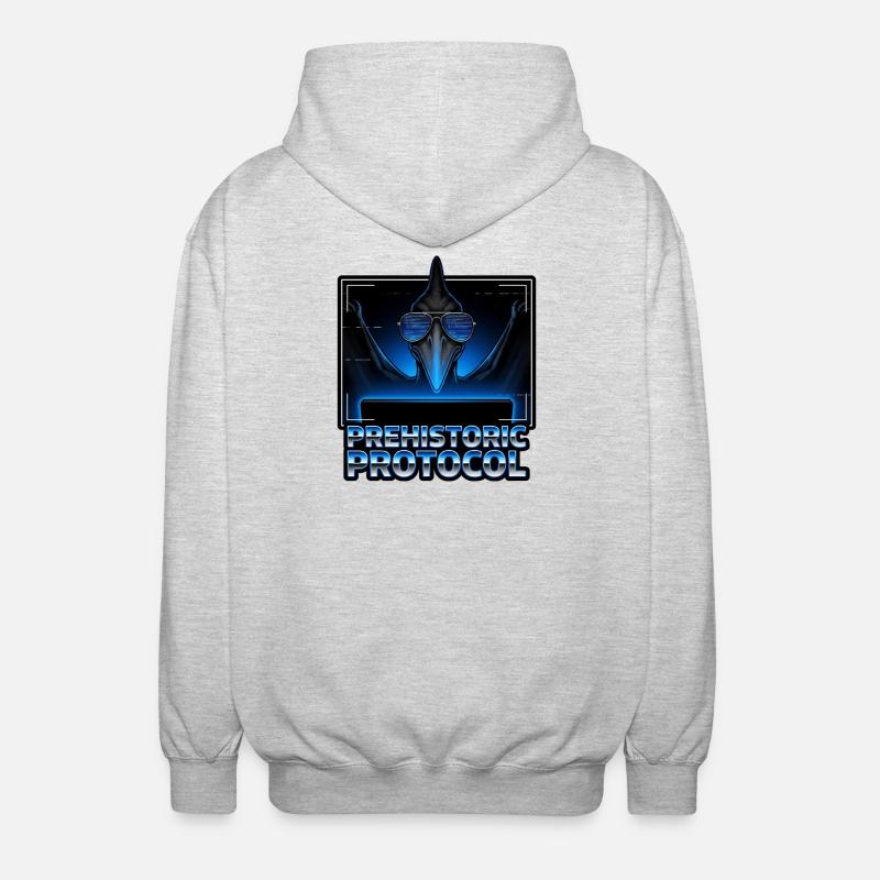 Vorzeitliches Protokoll Neon - Unisex Kapuzenjacke - Hellgrau meliert