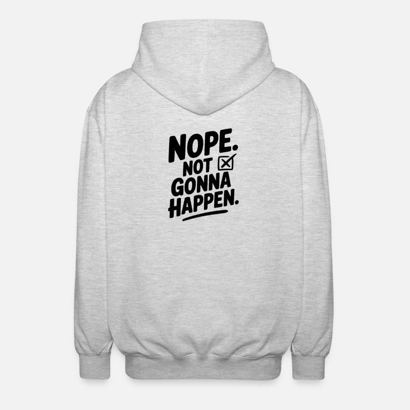 Non. Ça n’arrivera pas. - Veste à capuche unisexe - gris clair chiné