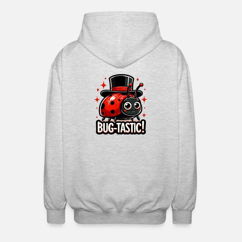 Bug-Tastic: Ladybug Magic Hat - Unisex Hooded Jacket - light heather grey