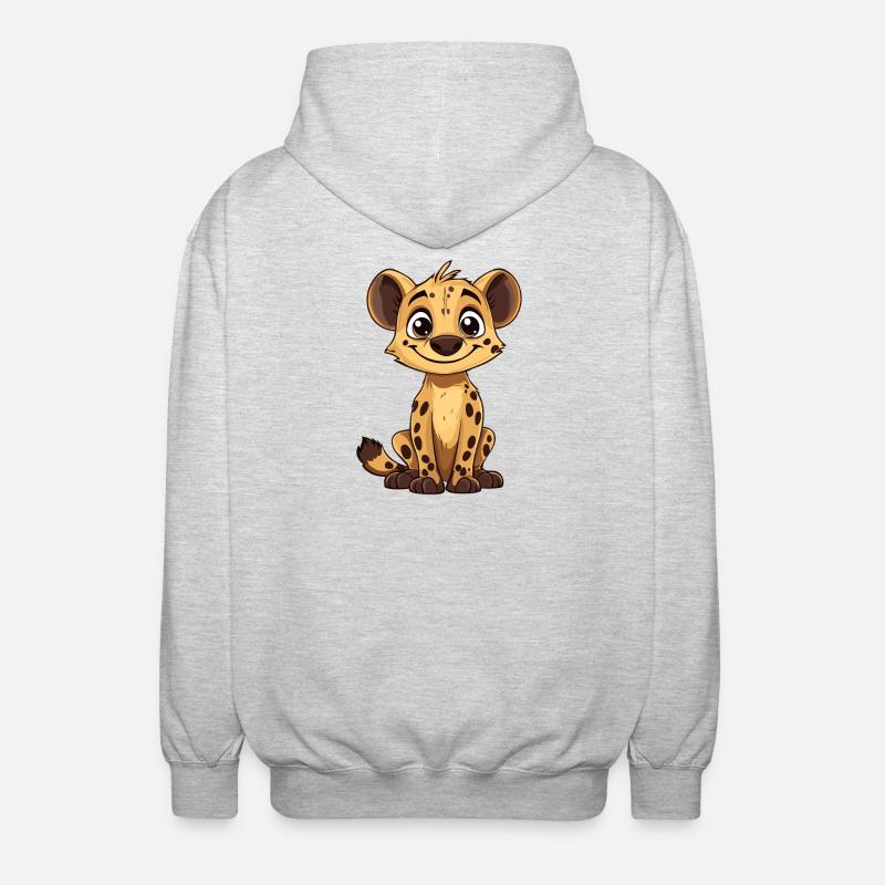 Dessin animé câlin Hya Hyène Boy - Veste à capuche unisexe - gris clair chiné