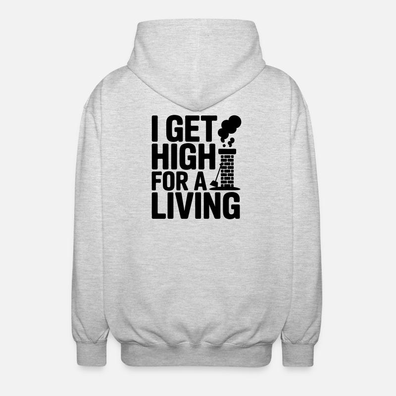 Ramoneur drôle de discours - Veste à capuche unisexe - gris clair chiné