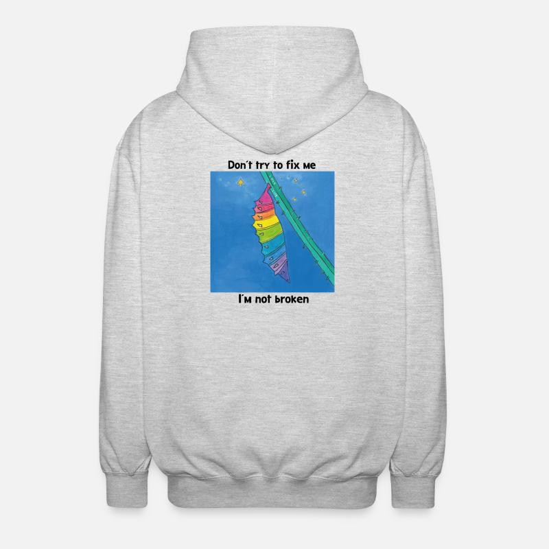 Bon comme je suis ! - Veste à capuche unisexe - gris clair chiné