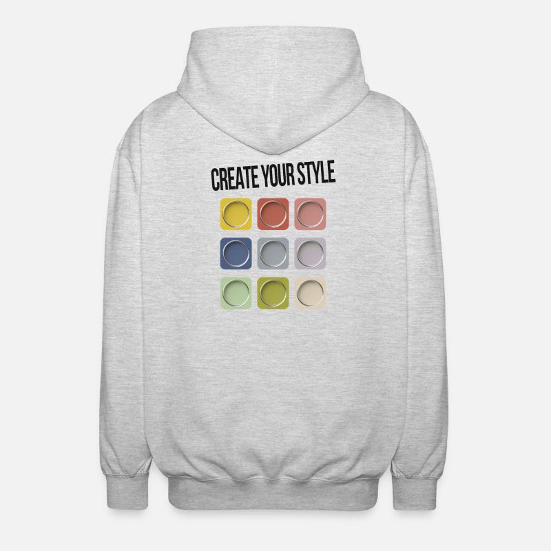 Create Your Style – Sei individuell - Unisex Kapuzenjacke - Hellgrau meliert
