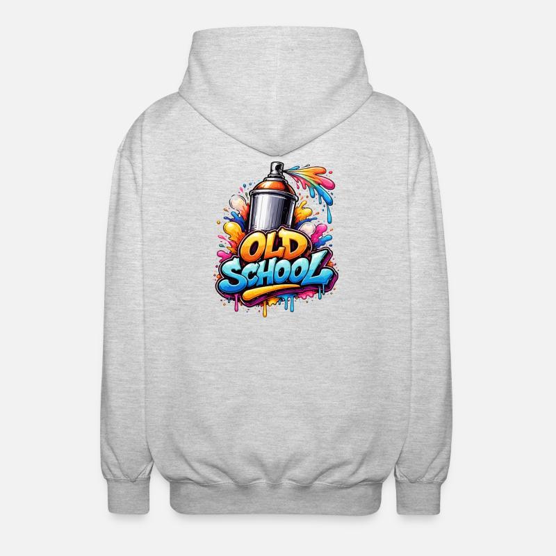Old School Graffiti Spray Burst - Unisex Kapuzenjacke - Hellgrau meliert