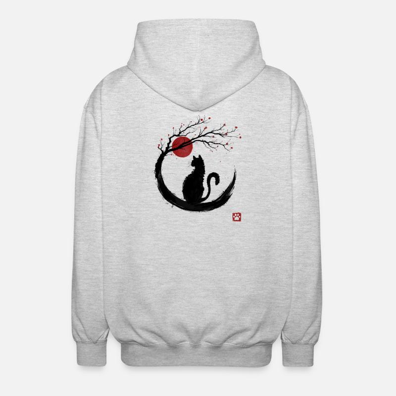 Sakura Neko - Veste à capuche unisexe - gris clair chiné
