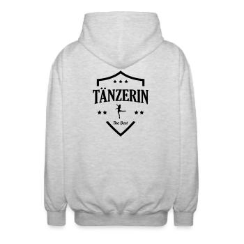 Beste Tänzerin - Unisex Kapuzenjacke - Hellgrau meliert - Hinten - AI Model Male 185 light (185cm)