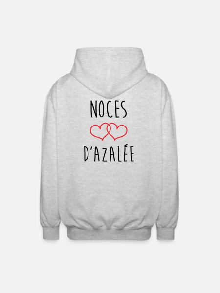 Azaleas Hochzeit 57 Jahre Ehe - Unisex Kapuzenjacke - Hellgrau meliert