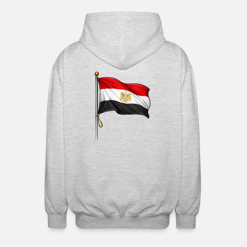 Drapeau égyptien - Veste à capuche unisexe - gris clair chiné