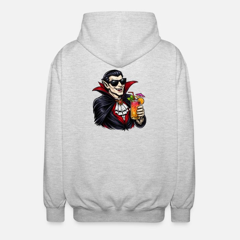 Vampir Cocktail Deluxe - Unisex Kapuzenjacke - Hellgrau meliert
