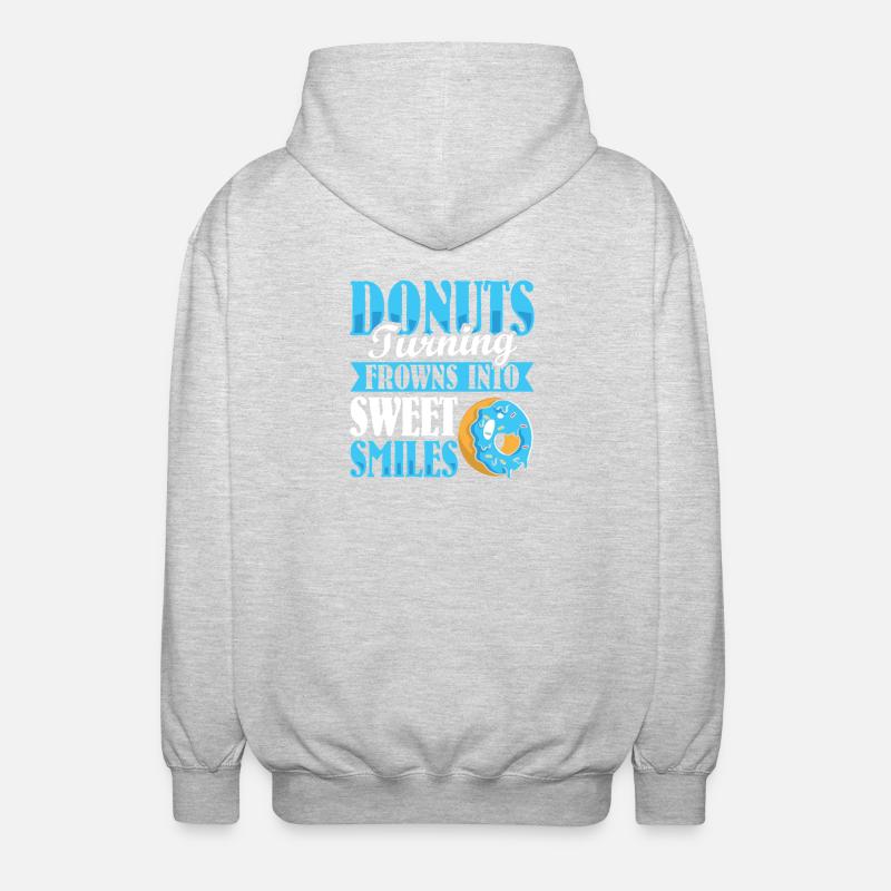 Restauration rapide en donuts - Veste à capuche unisexe - gris clair chiné