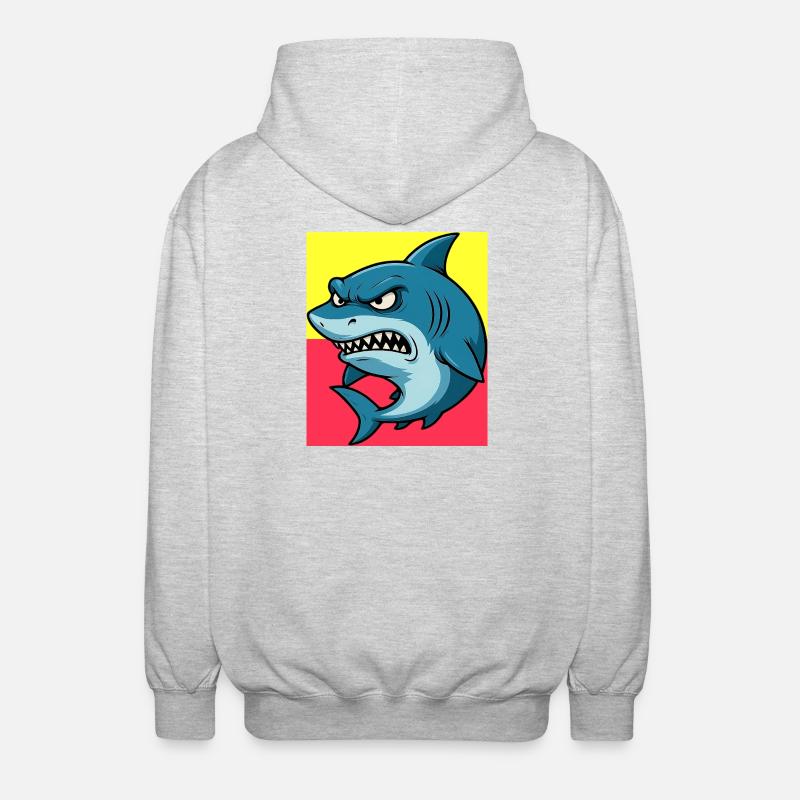 Requin - Veste à capuche unisexe - gris clair chiné