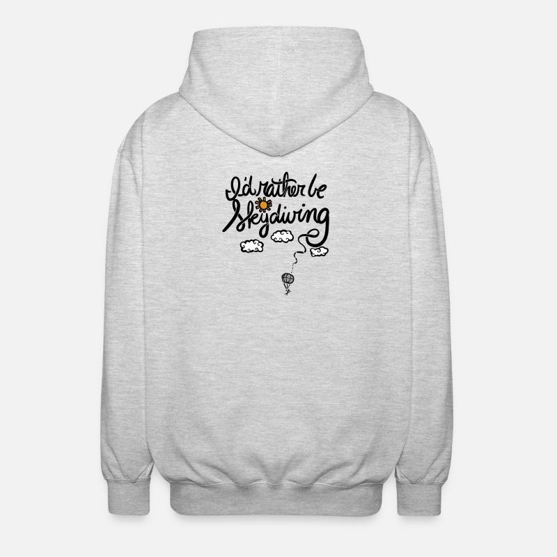 Sun and Clouds Balloon Night Sky - Unisex Hooded Jacket - light heather grey