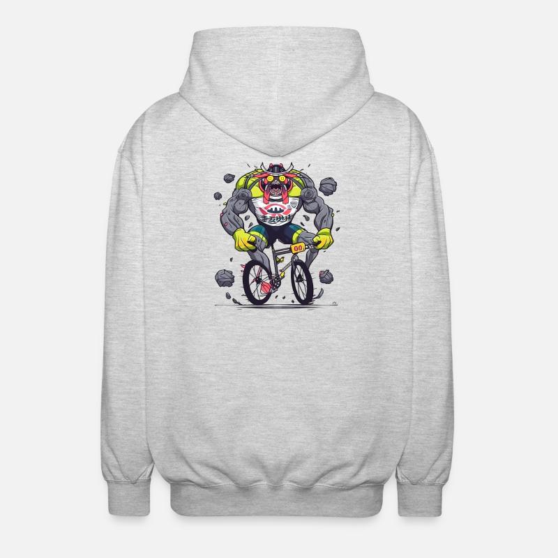 BMX Dämon Kraftkoloss - Unisex Kapuzenjacke - Hellgrau meliert