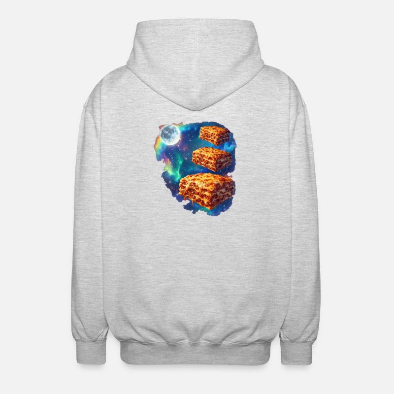 Lasagne spatiale dans la nébuleuse stellaire - Veste à capuche unisexe - gris clair chiné