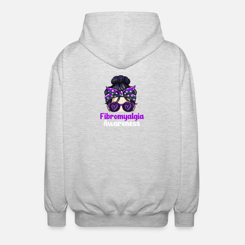 Fibromyalgie - Veste à capuche unisexe - gris clair chiné