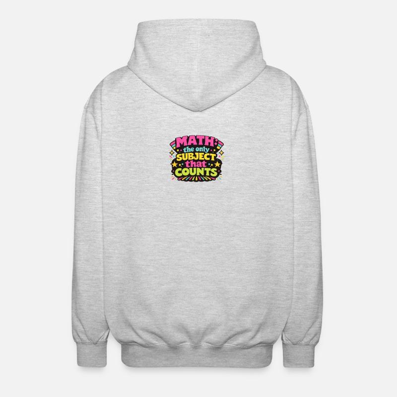 Math Counts : un design rétro vibrant - Veste à capuche unisexe - gris clair chiné