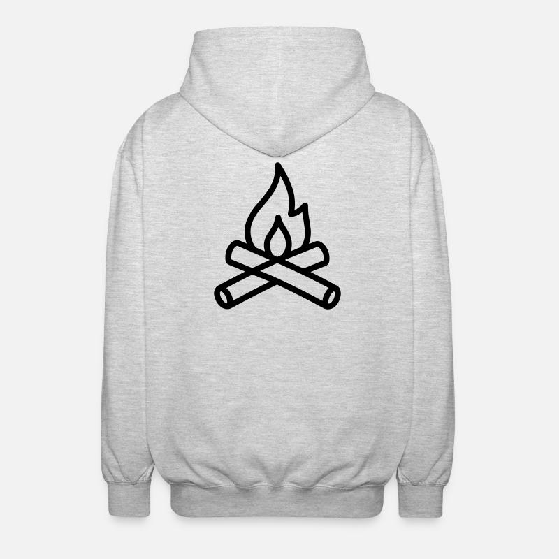 feu de camp - Veste à capuche unisexe - gris clair chiné