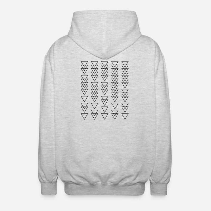 Triangles Pattern design - Unisex Hooded Jacket - light heather grey
