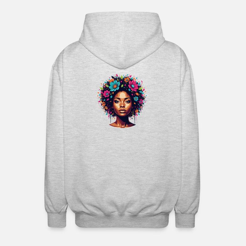 Corolla Portrait - Unisex Hooded Jacket - light heather grey