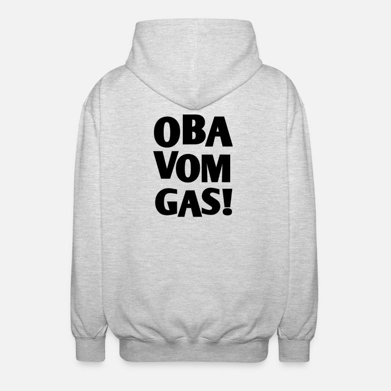 bayerischer spruch  - Unisex Kapuzenjacke - Hellgrau meliert