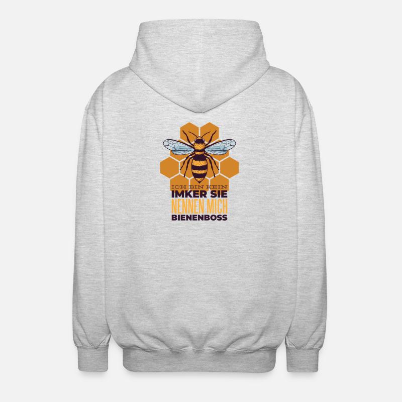 Imker Spruch Sprüche - Unisex Kapuzenjacke - Hellgrau meliert