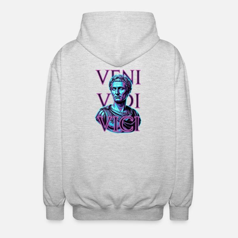 Veni Vidi Vici Caesar - Felpa unisex con cappuccio - grigio chiaro melange