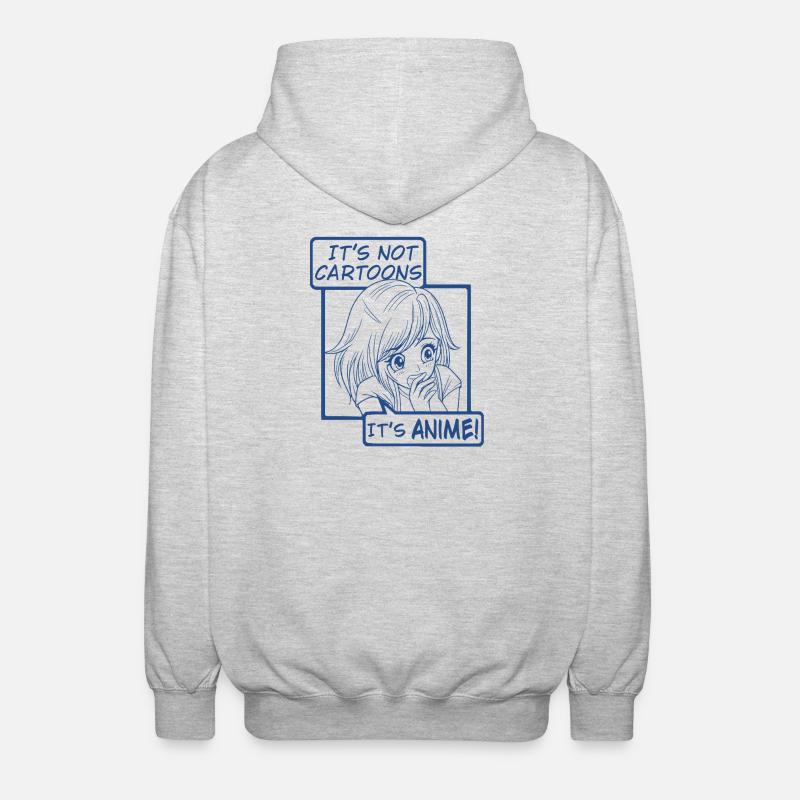 Ce ne sont pas des dessins animés, c’est de l’anime - Veste à capuche unisexe - gris clair chiné