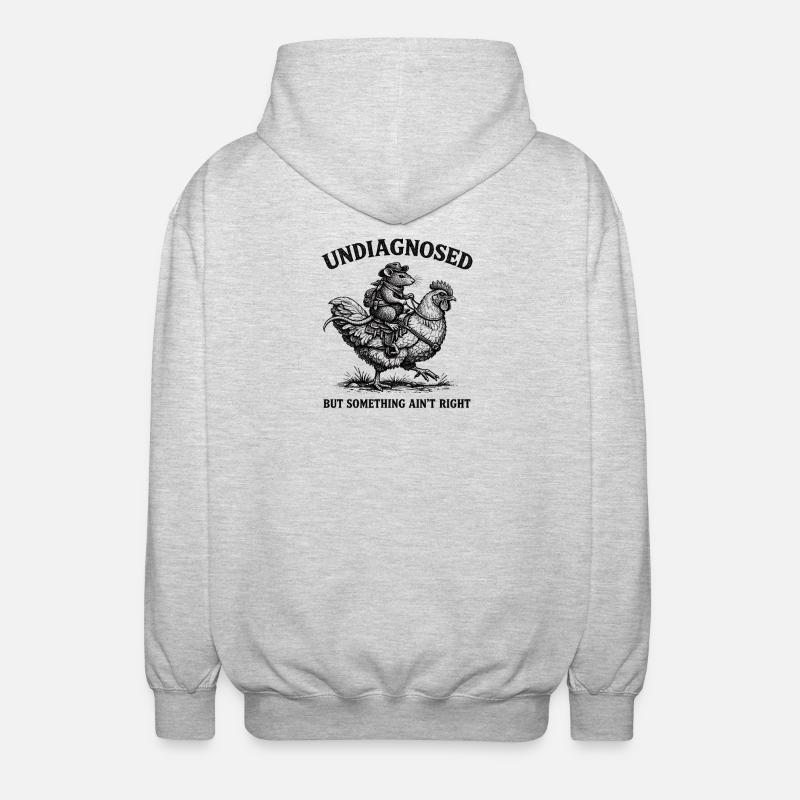 Not diagnosed, but something is wrong - Unisex Hooded Jacket - light heather grey