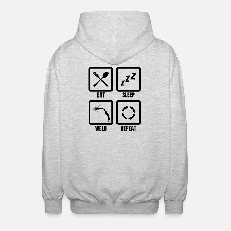 Welder routine - Unisex Hooded Jacket - light heather grey