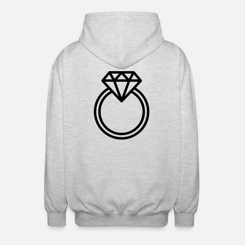 Ehering - Unisex Kapuzenjacke - Hellgrau meliert