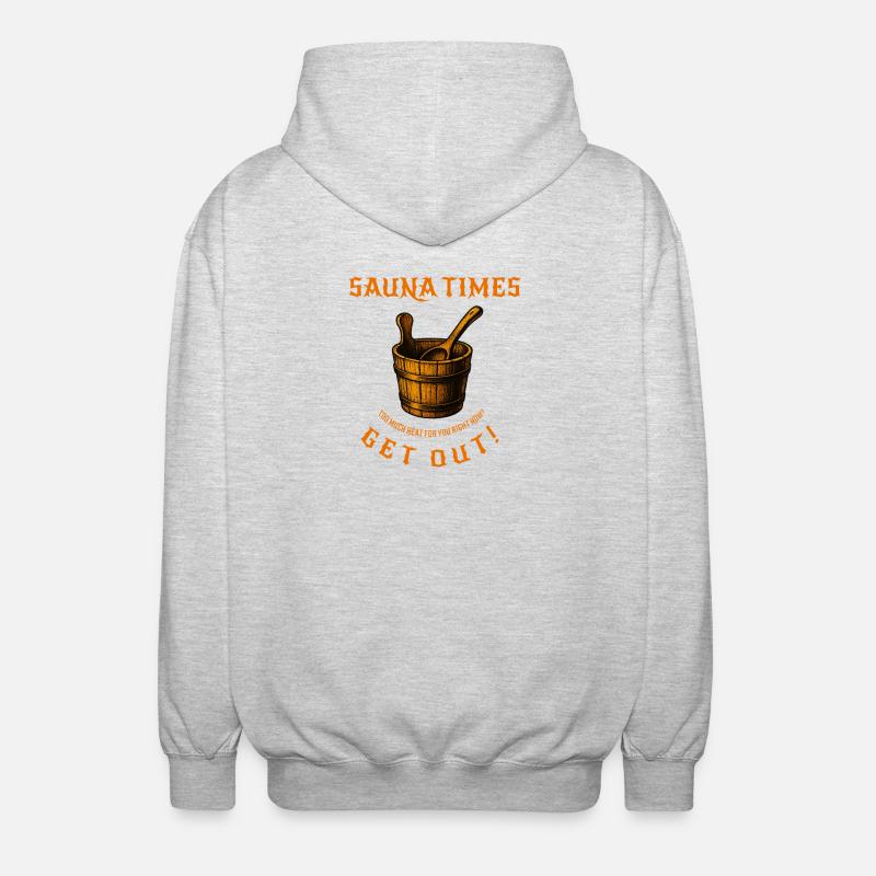 sauna_times - Veste à capuche unisexe - gris clair chiné