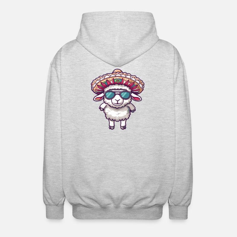 Sombrero comique drôle d’éléphant - Veste à capuche unisexe - gris clair chiné