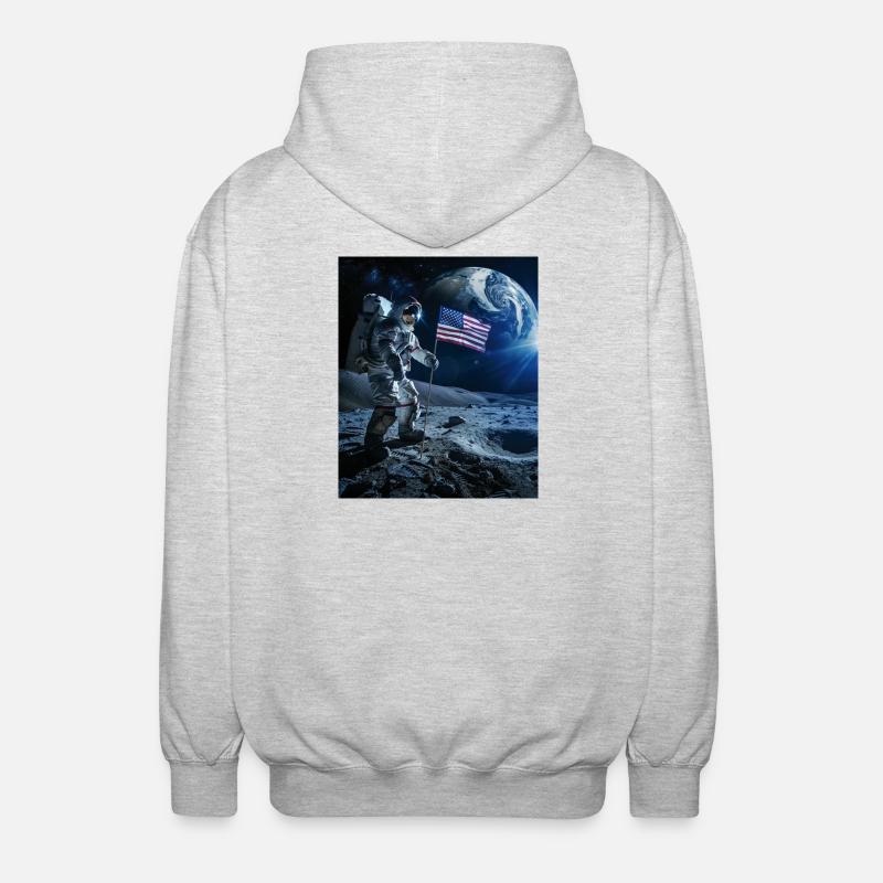 astronaute - Veste à capuche unisexe - gris clair chiné