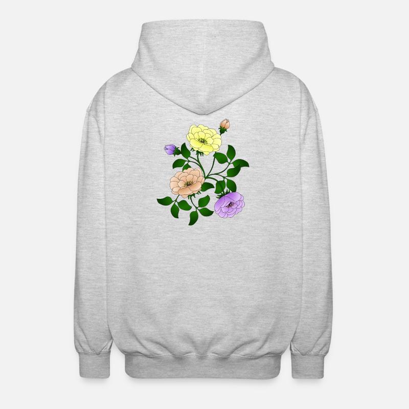 Fleur - Veste à capuche unisexe - gris clair chiné