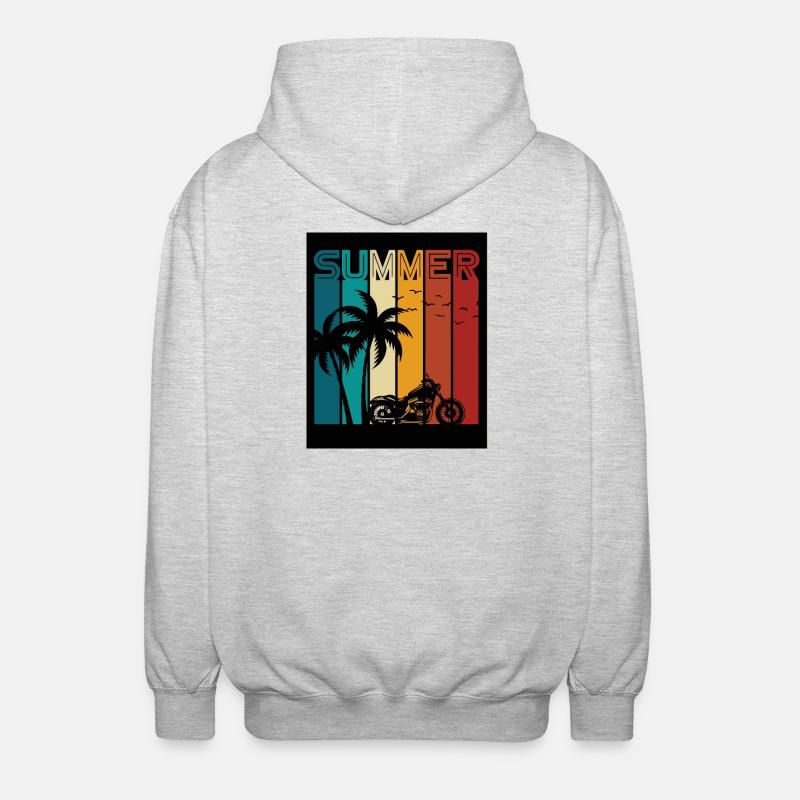 summer - Unisex Hooded Jacket - light heather grey