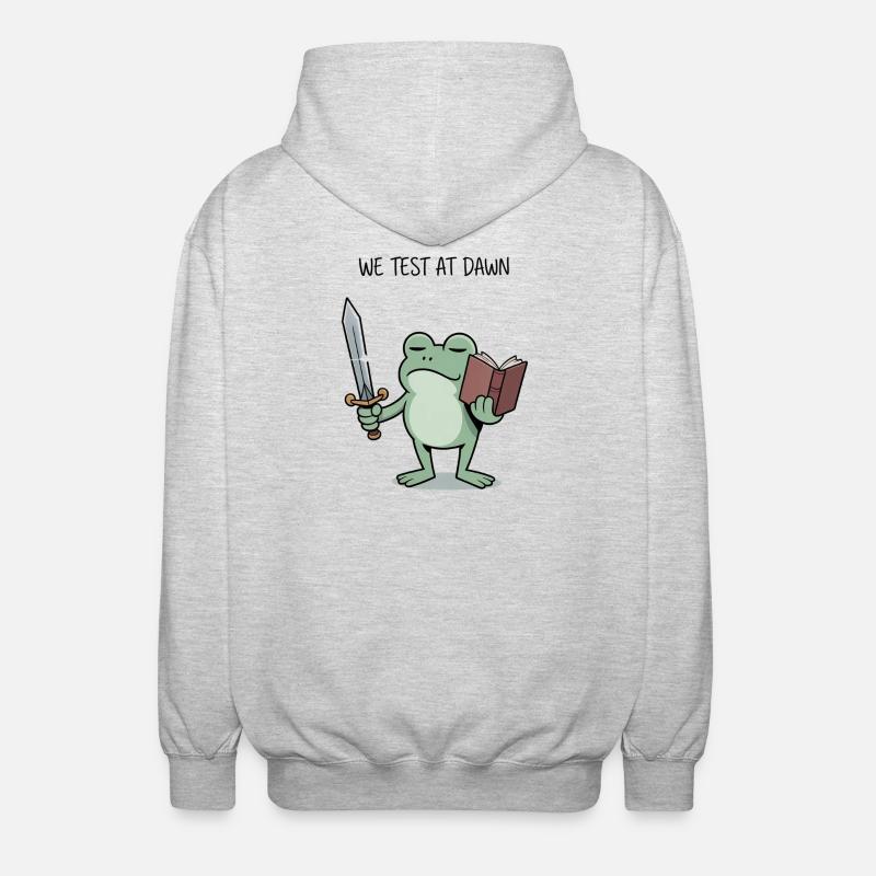 Quête de l’Aube Chevalier Grenouille - Veste à capuche unisexe - gris clair chiné